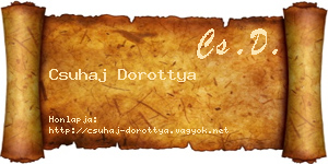 Csuhaj Dorottya névjegykártya